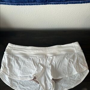 Lululemon Stylish White Athletic Shorts